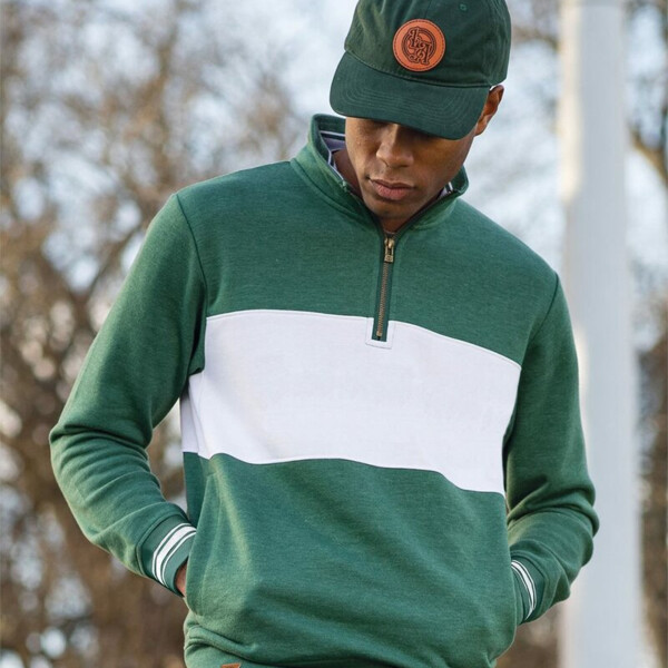 Men's All-American Fleece Colorblocked Quarter-Zip Sweatshirt Thumbnail