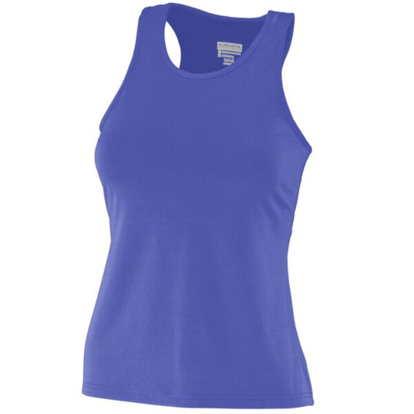 Ladies Poly/Spandex Solid Racerback Tank Thumbnail