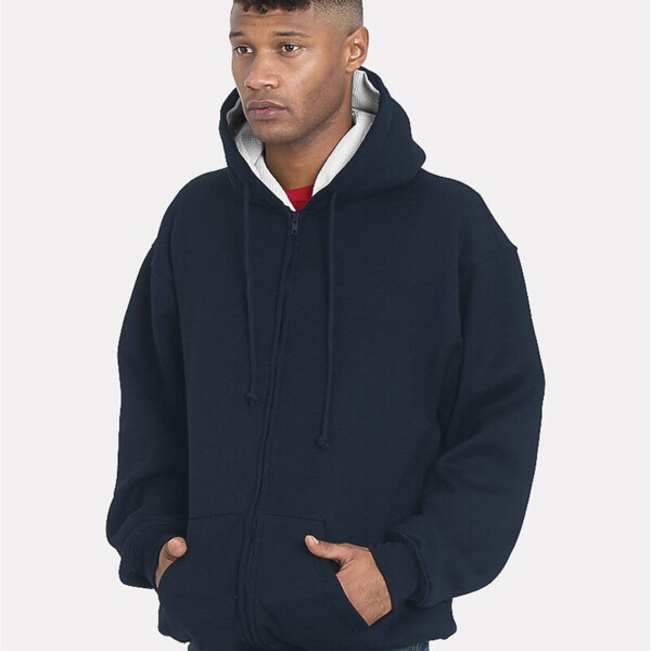 Unisex USA-Made Super Heavy Thermal Lined Full-Zip Hooded Sweatshirt Thumbnail
