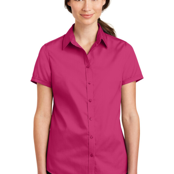 Port Authority Women's Short Sleeve SuperPro Twill Shirt L664 Women's Short Sleeve SuperPro Twill Shirt Thumbnail