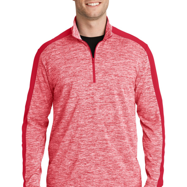 Sport Tek PosiCharge ® Electric Heather Colorblock 1/4 Zip Pullover ST397 PosiCharge ® Electric Heather Colorblock 1/4 Zip Pullover Thumbnail