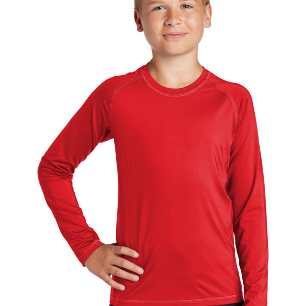 Sport Tek Youth Long Sleeve Rashguard Tee YST470LS Youth Long Sleeve Rashguard Tee Thumbnail