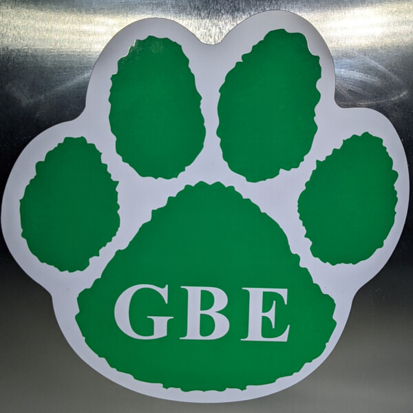 Old Style GBE Paw Print Magnet Thumbnail