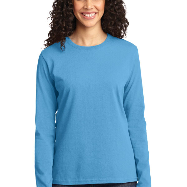 Port & Company Ladies Long Sleeve Core Cotton Tee LPC54LS Ladies Long Sleeve Core Cotton Tee Thumbnail