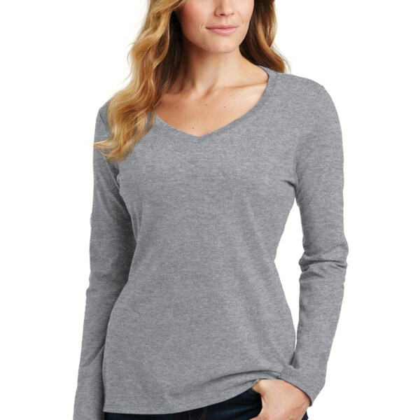 NNLadies Long Sleeve Fan Favorite V Neck Tee Thumbnail