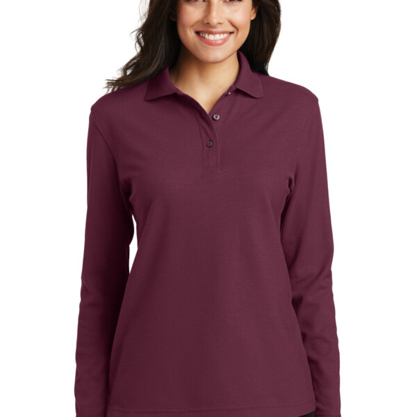 Port Authority RC Ladies Silk Touch™ Long Sleeve Polo L500LS RC Ladies Silk Touch™ Long Sleeve Polo Thumbnail