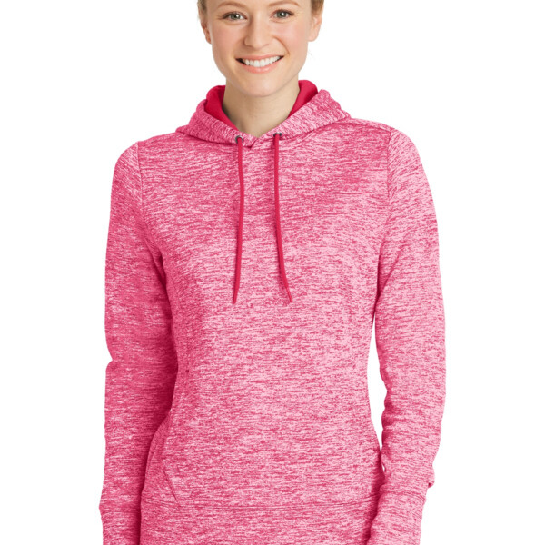 Sport Tek HC Ladies PosiCharge ® Electric Heather Fleece Hooded Pullover DP- LST225 HC Ladies PosiCharge ® Electric Heather Fleece Hooded Pullover Thumbnail