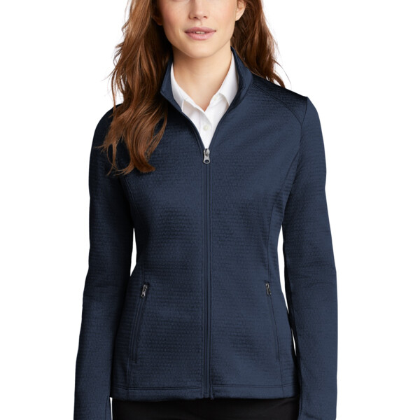 DP Ladies Diamond Heather Fleece Full Zip Jacket Thumbnail