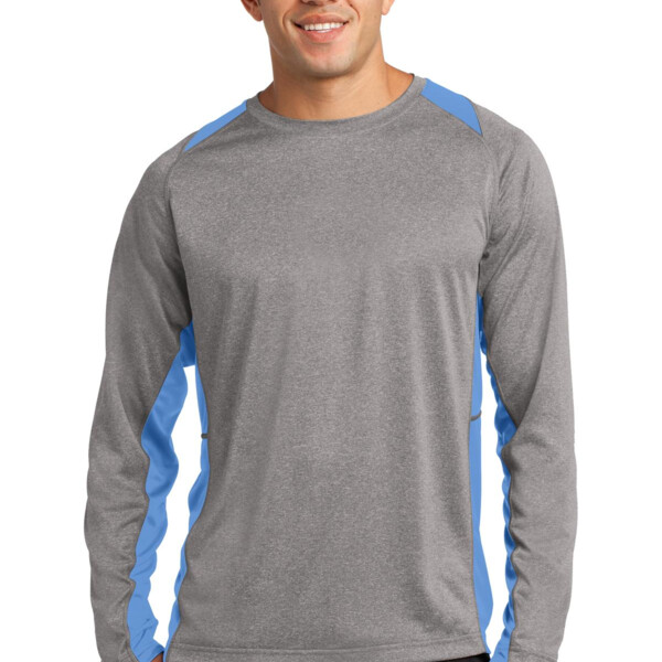 Sport Tek Long Sleeve Heather Colorblock Contender ™ Tee ST361LS Long Sleeve Heather Colorblock Contender ™ Tee Thumbnail
