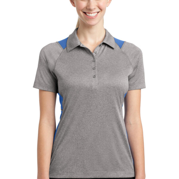 Sport Tek Ladies Heather Colorblock Contender ™ Polo LST665 Ladies Heather Colorblock Contender ™ Polo Thumbnail