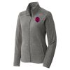 Women's Heather Microfleece Full Zip Jacket Thumbnail